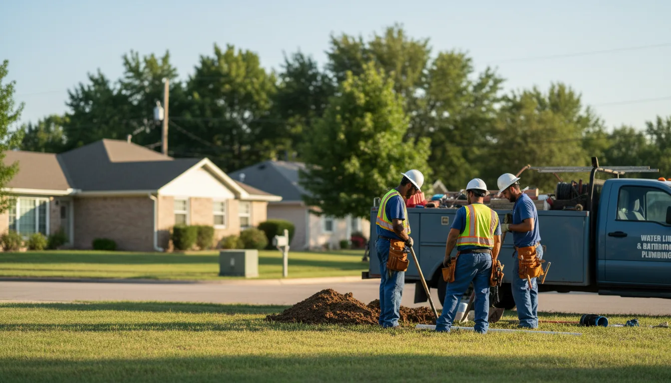 Residential water line and bathroom plumbing service in Washingtonville, PA